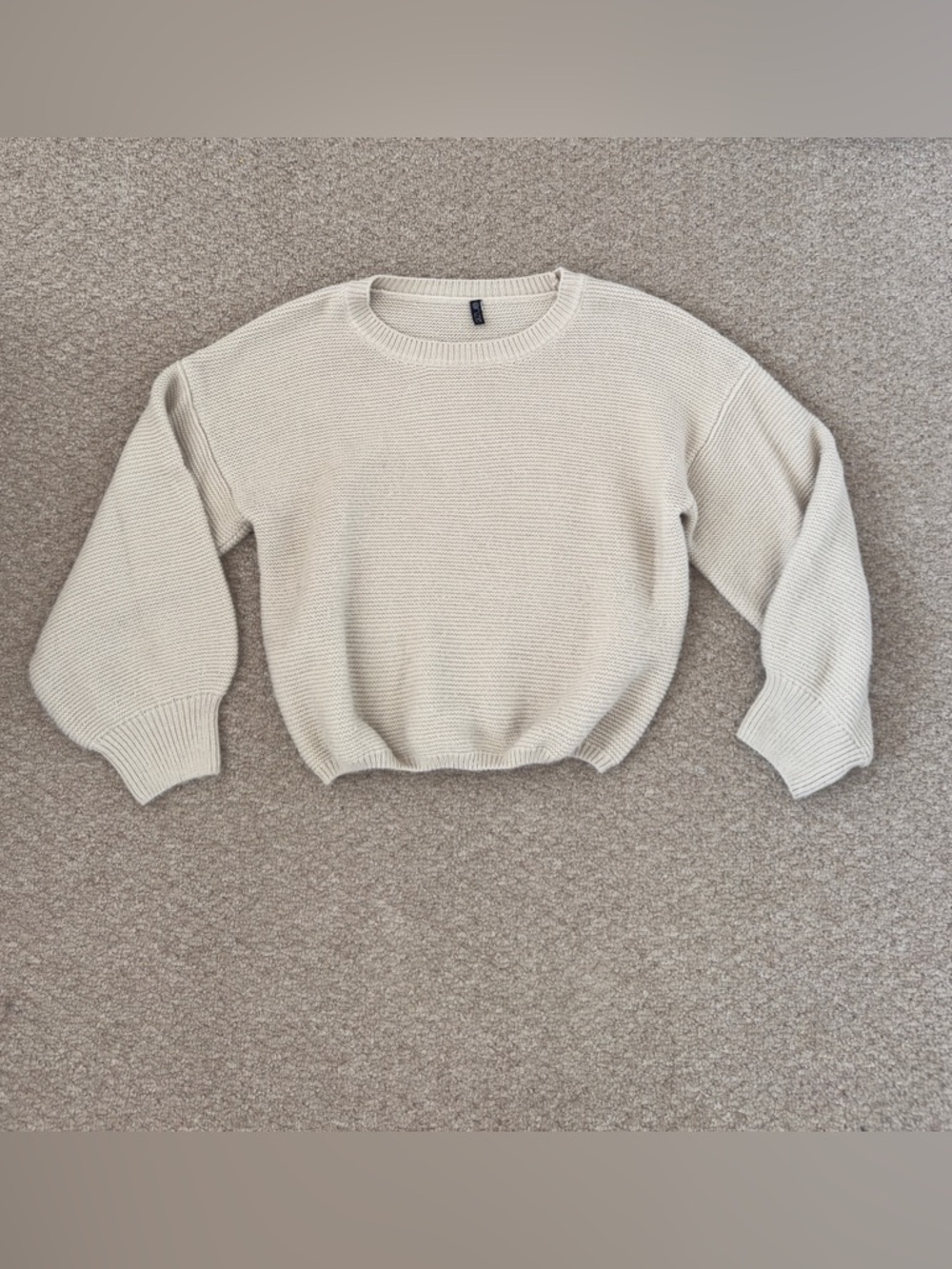 Onzie Cream Knit Crewneck Sweater